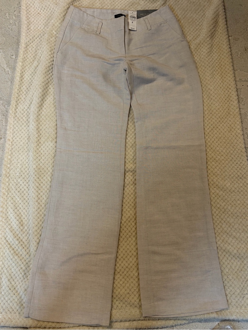 Ann Taylor Factory Signature Light Taupe Dress Linen Pants- new with tags